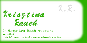 krisztina rauch business card